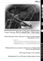 ANTI-SPATTER SERIES: FLAME-RETARDANT SPATTER-PROOF PUSH-IN FITTING TYPE FOR PNEUMATIC PIPING